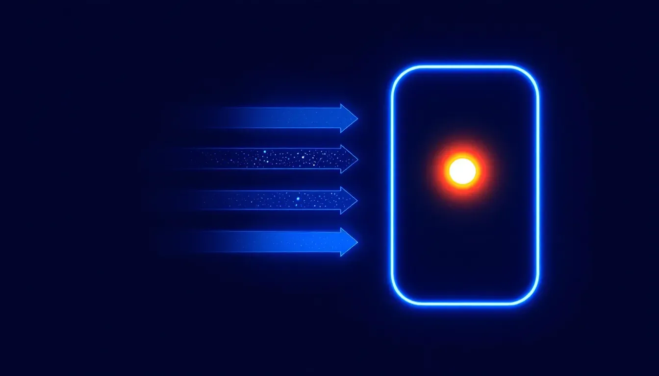 Dark navy diagram of silent agent failure: four horizontal arrows point right into a tall rounded panel outlined in glowing blue. Two arrows are bright and solidly filled, the other two are dim and nearly empty, so the inputs are visibly unequal. Inside the panel a single warm amber lamp glows steadily, an output reporting healthy while half of what feeds it has gone dark.